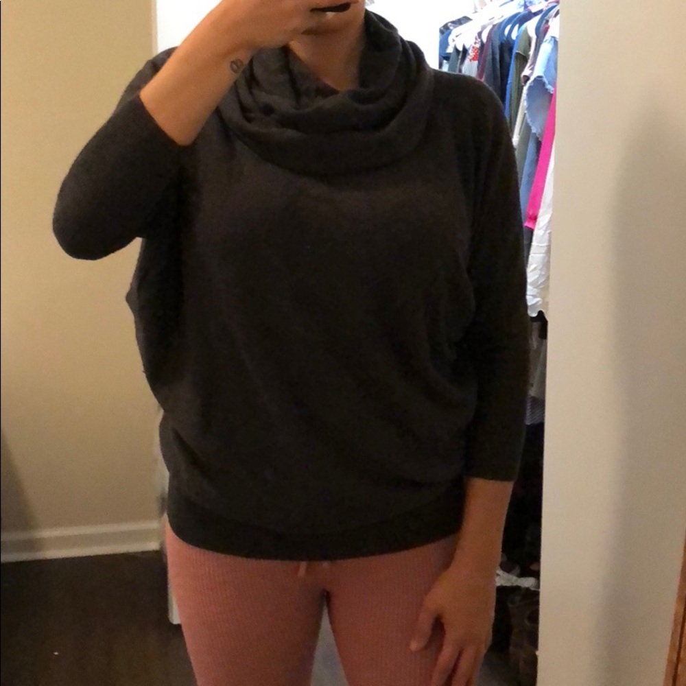 Dark Gray Cowl Neck Sweater